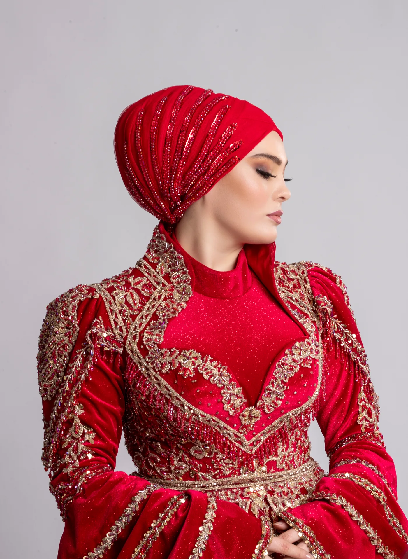 Osmanlı Hürrem Sultan Kırmızı Bindallı