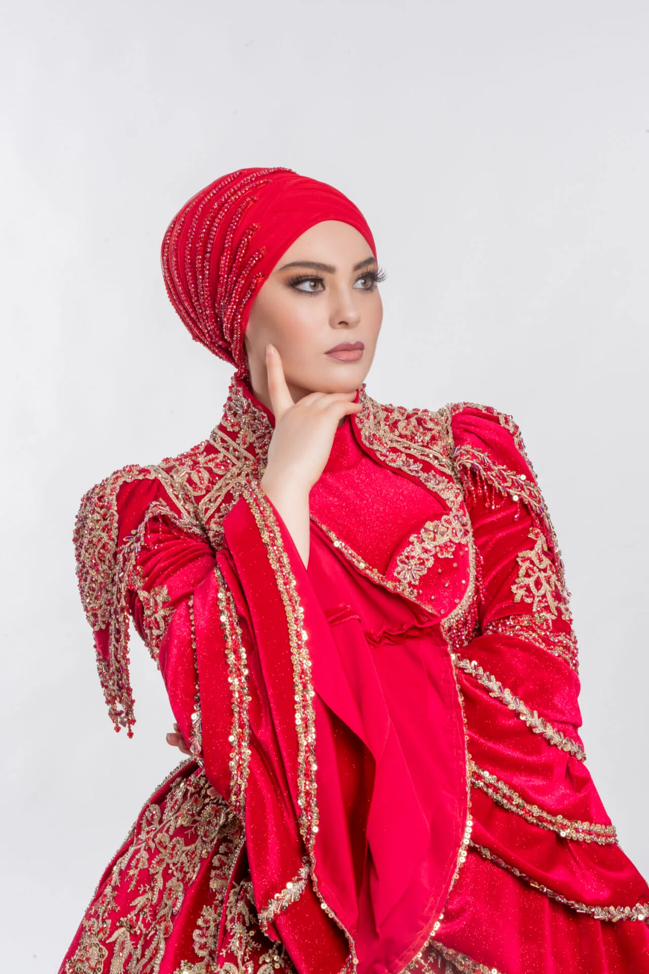 Osmanlı Hürrem Sultan Kırmızı Bindallı