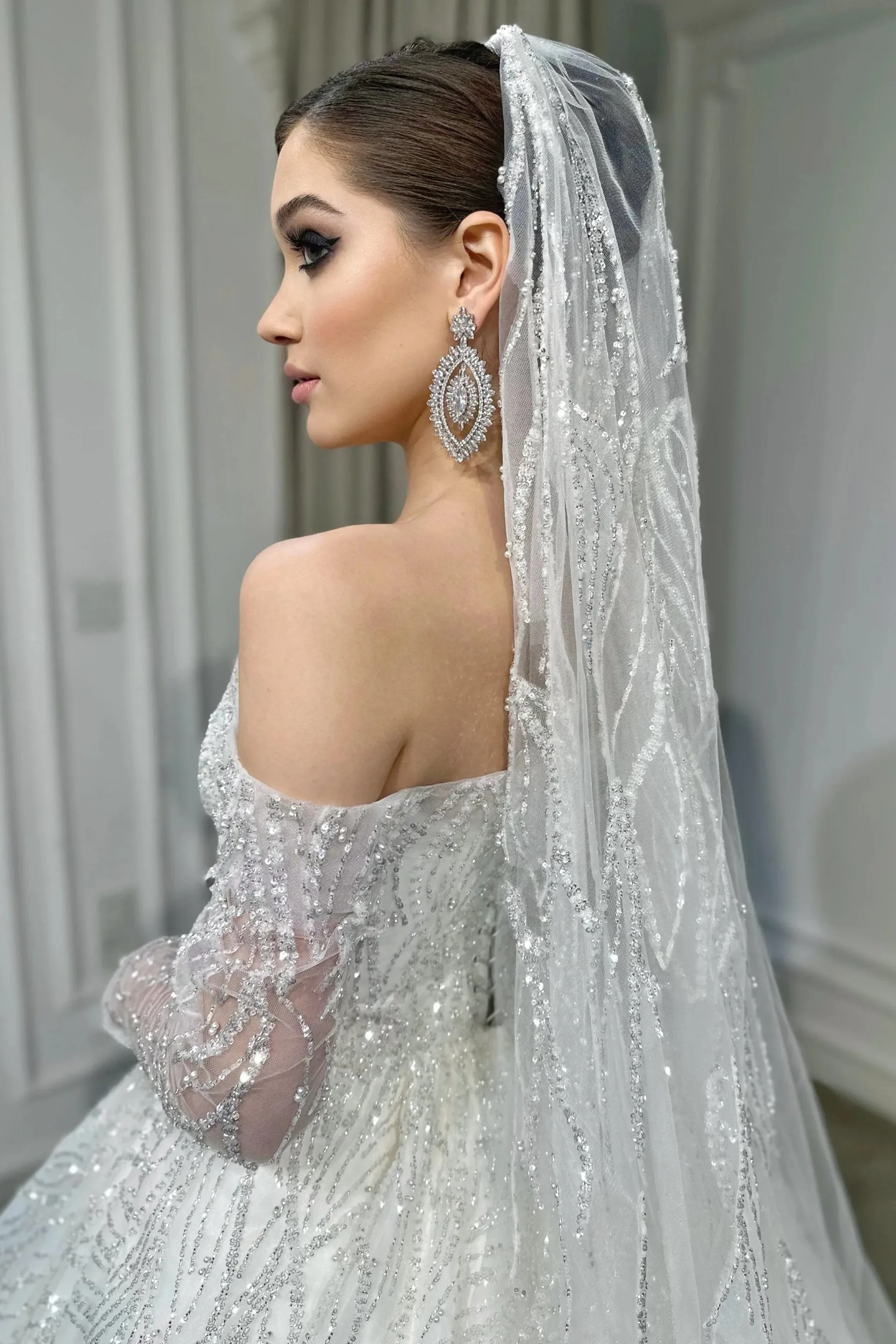Gia Madonna Yaka Dantel Prenses Model Gelinlik
