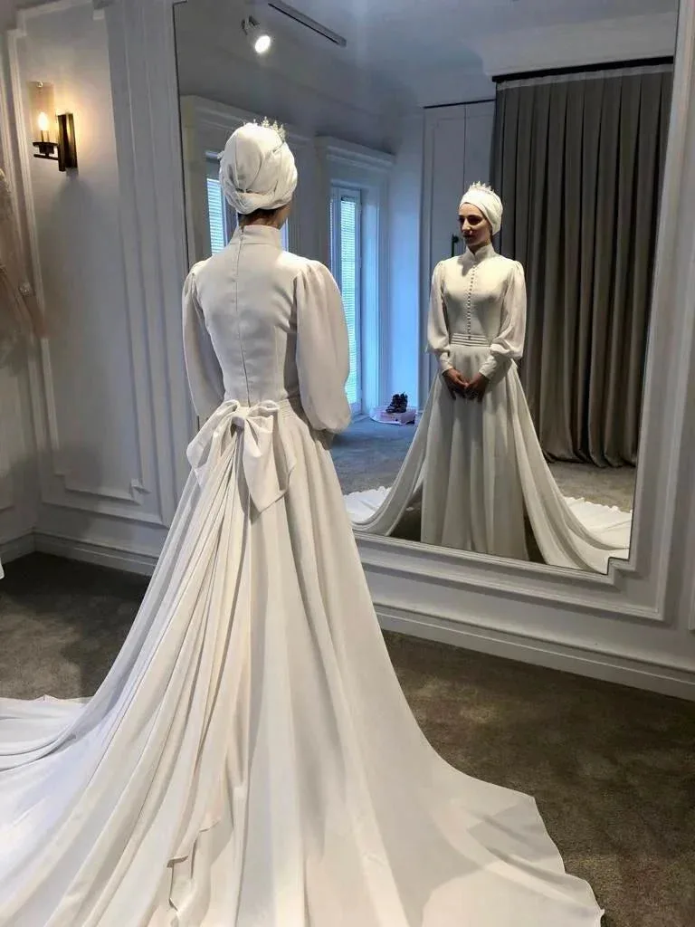 Haute Couture Özel Dikim Tesettür Gelinlik