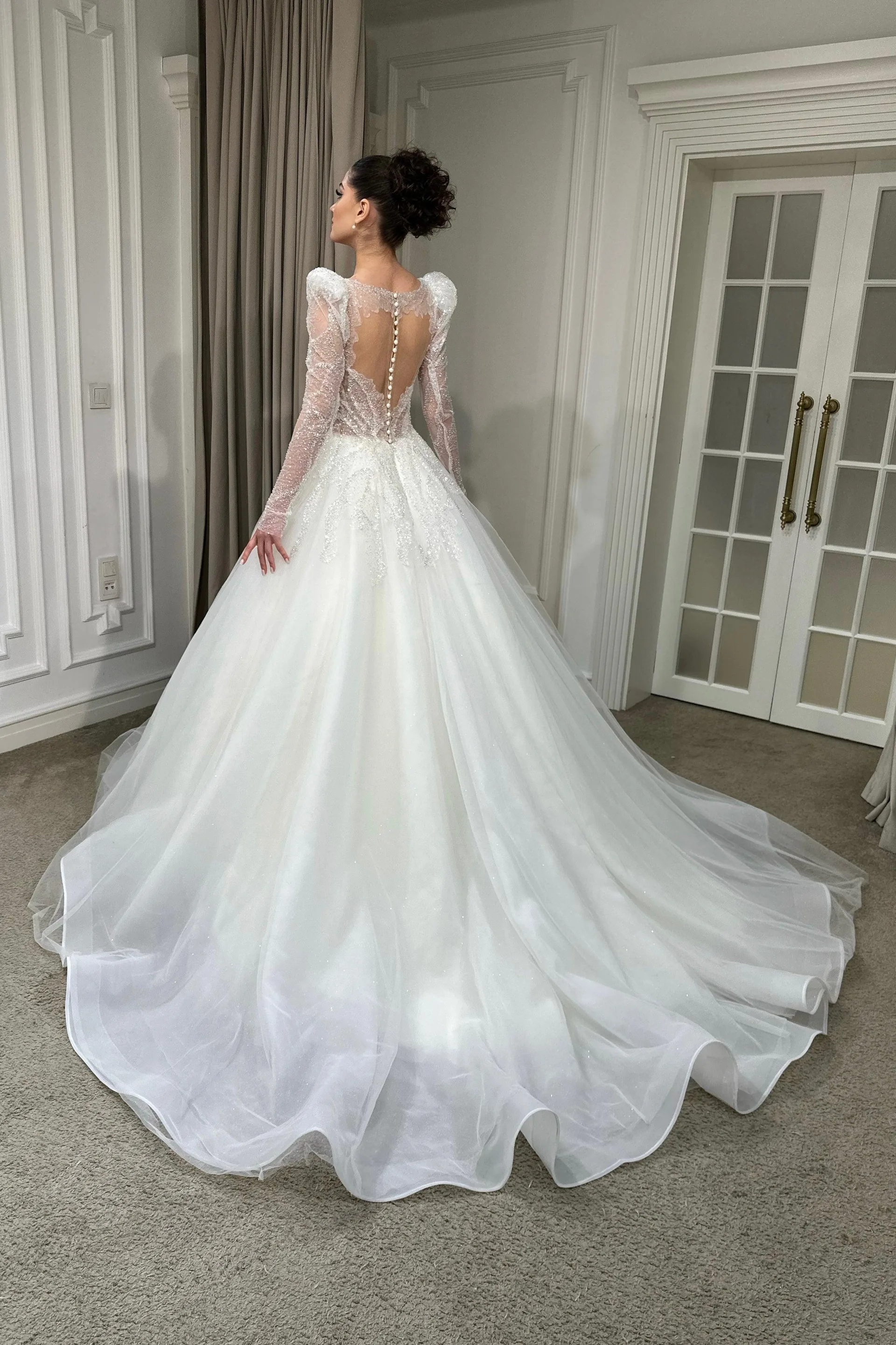 Gillian Kupon Dantel Prenses Model Gelinlik