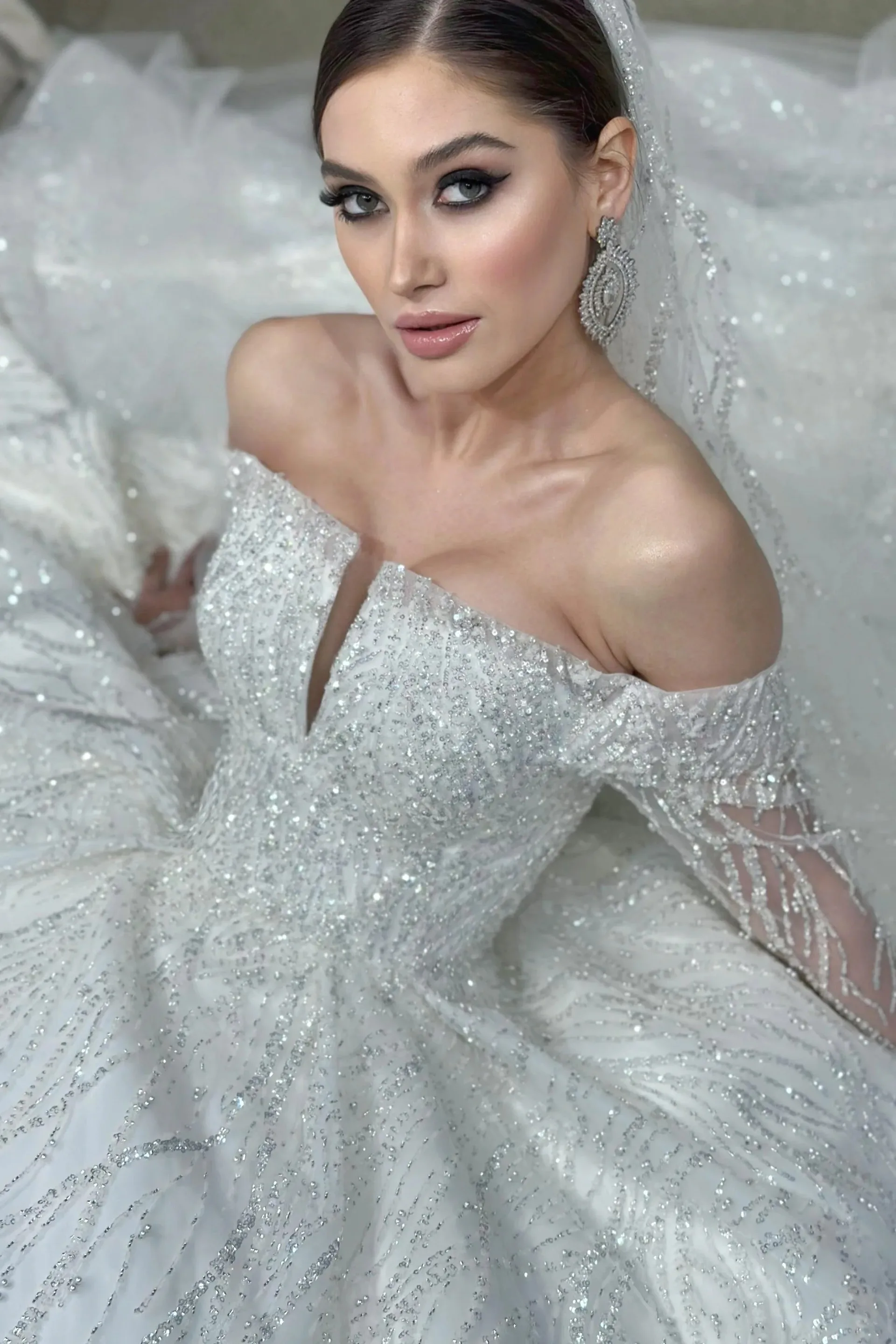 Gia Madonna Yaka Dantel Prenses Model Gelinlik