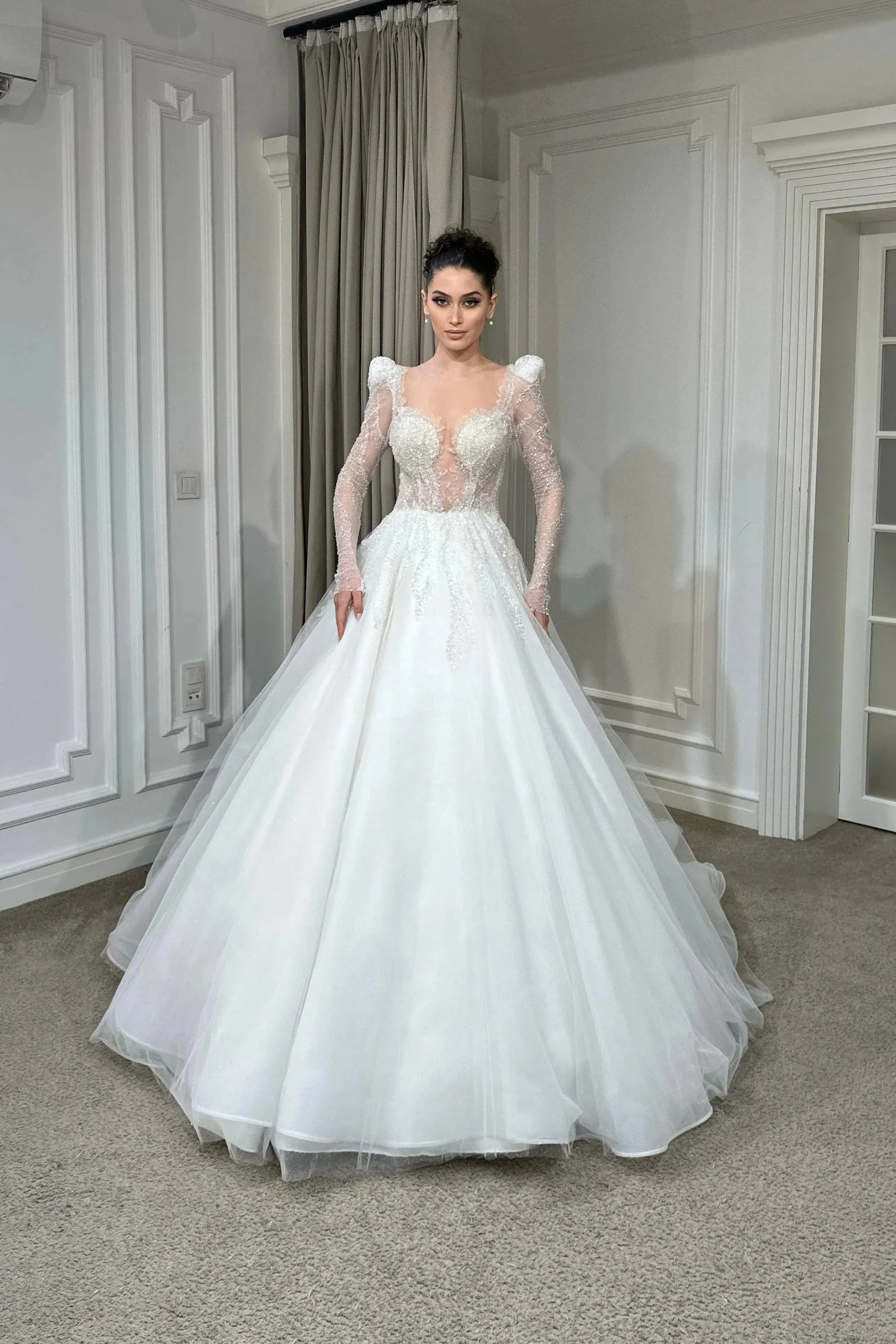 Gillian Kupon Dantel Prenses Model Gelinlik