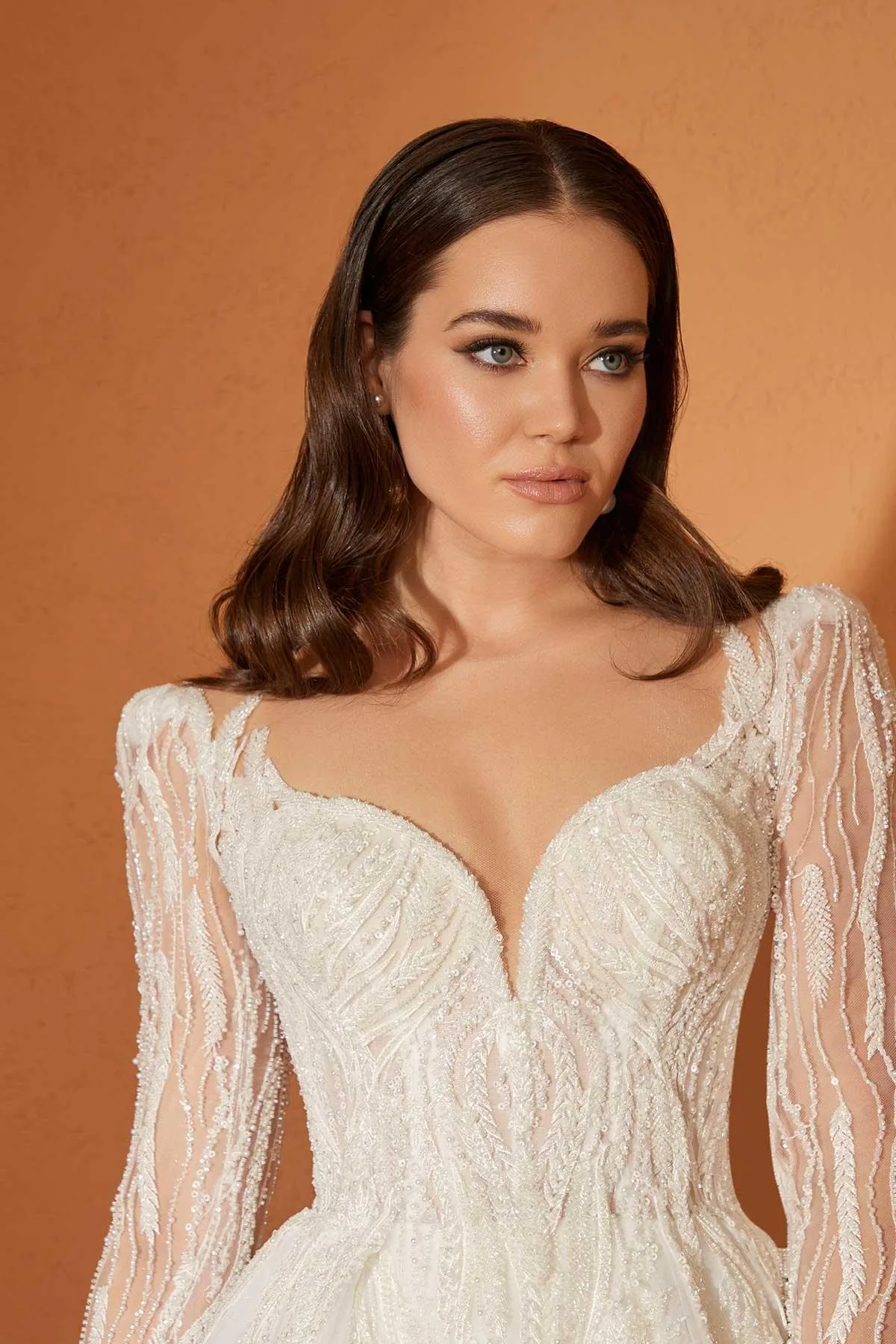 Julia Çubuk Dantel Prenses Model Gelinlik