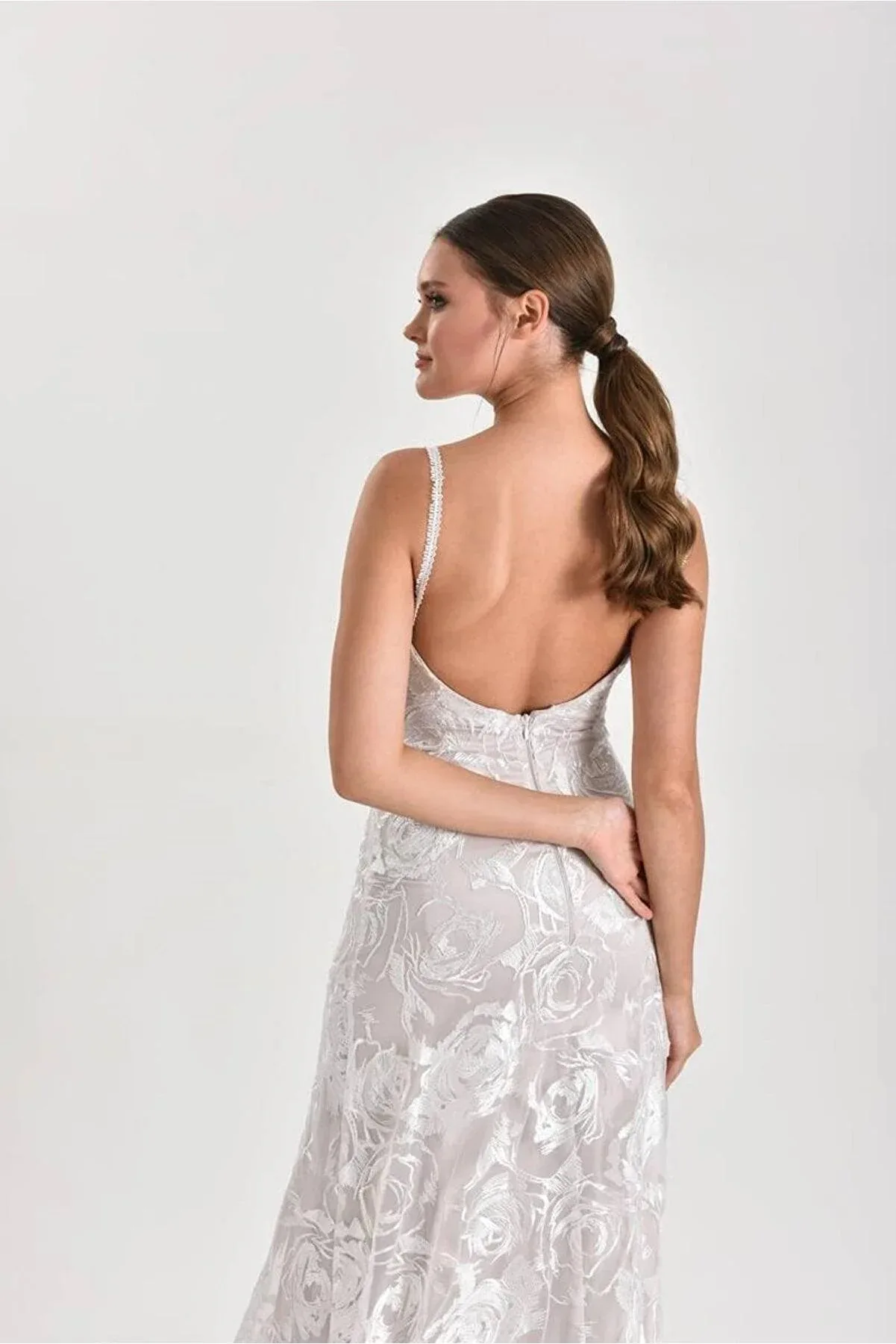 Loves Lace Rose Çiçekli Dantel Balık Gelinlik